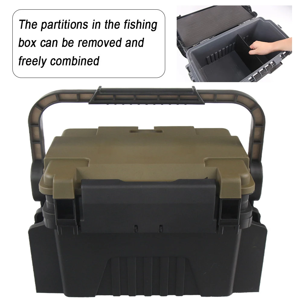 

S/L Large Fishing Box Organizer Multifunctional Bait Thickening Storage Box Fishing Accessories