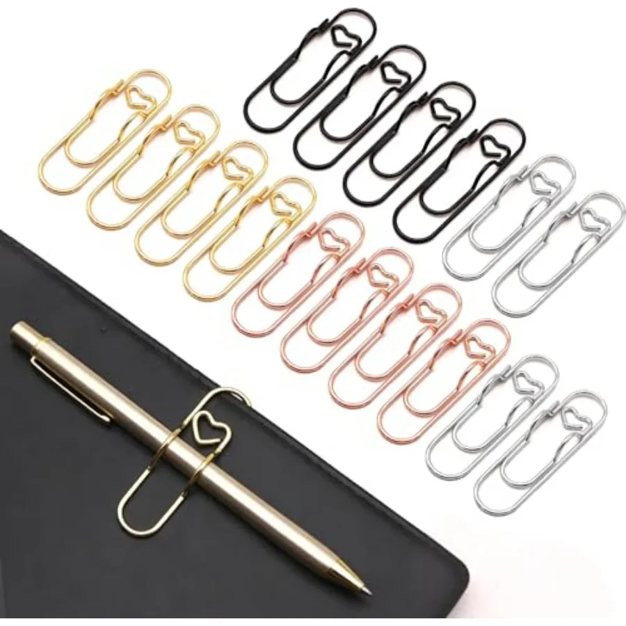 

16 Pack Metal Pen Holder Clips, Stainless Steel Pen Loop Holders for Notebook Journal and Book, Ideal for School Office Student