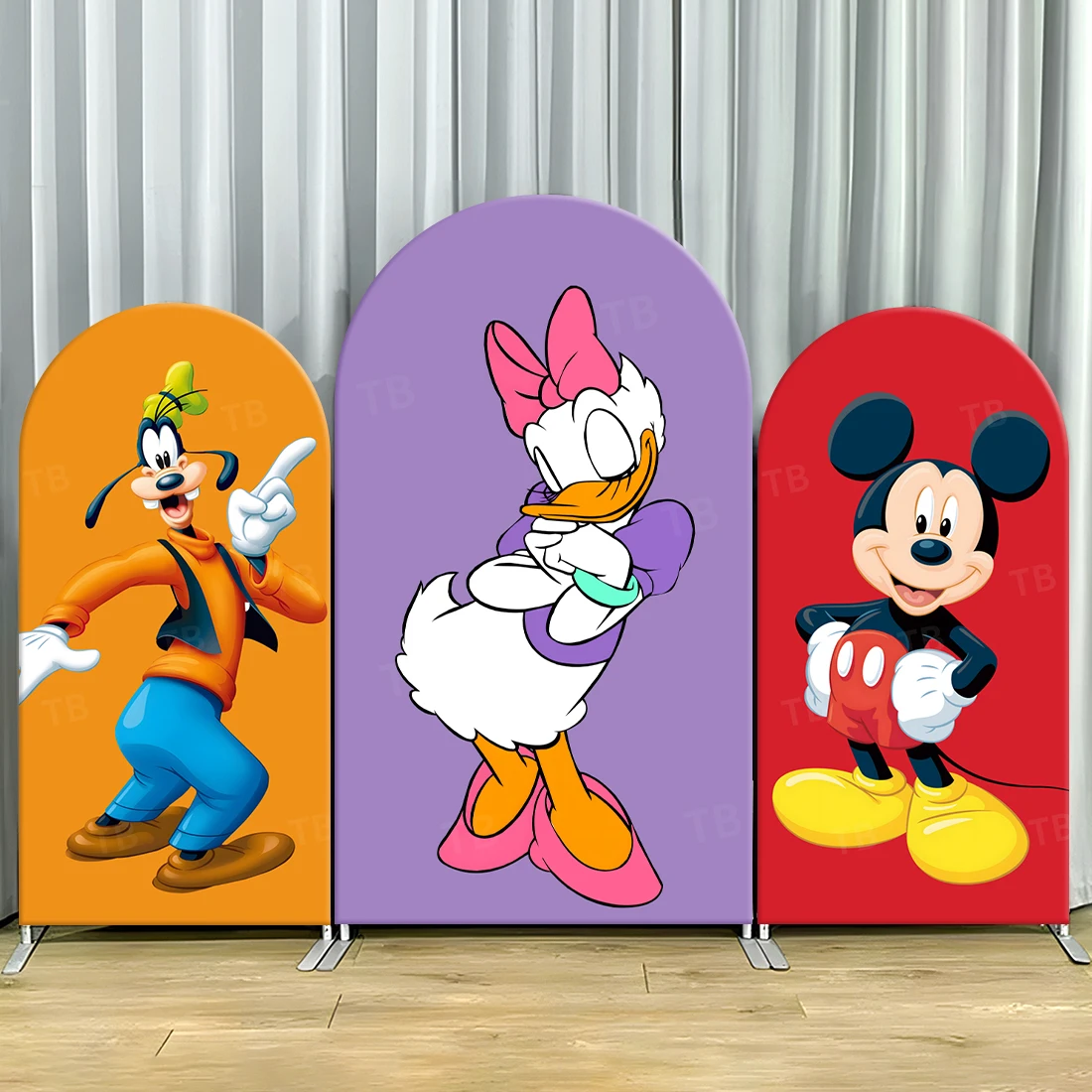 

TB Mickey Mouse and Friends Arch Backdrop Cover for Kids Birthday Party Decor Photograph Background Wall Baby Shower Supplies
