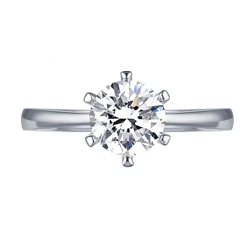 

tuopumiya Lab-grown Diamond Ring women Diamond ring Six claws real diamond ring Cultivate diamonds 18K gold