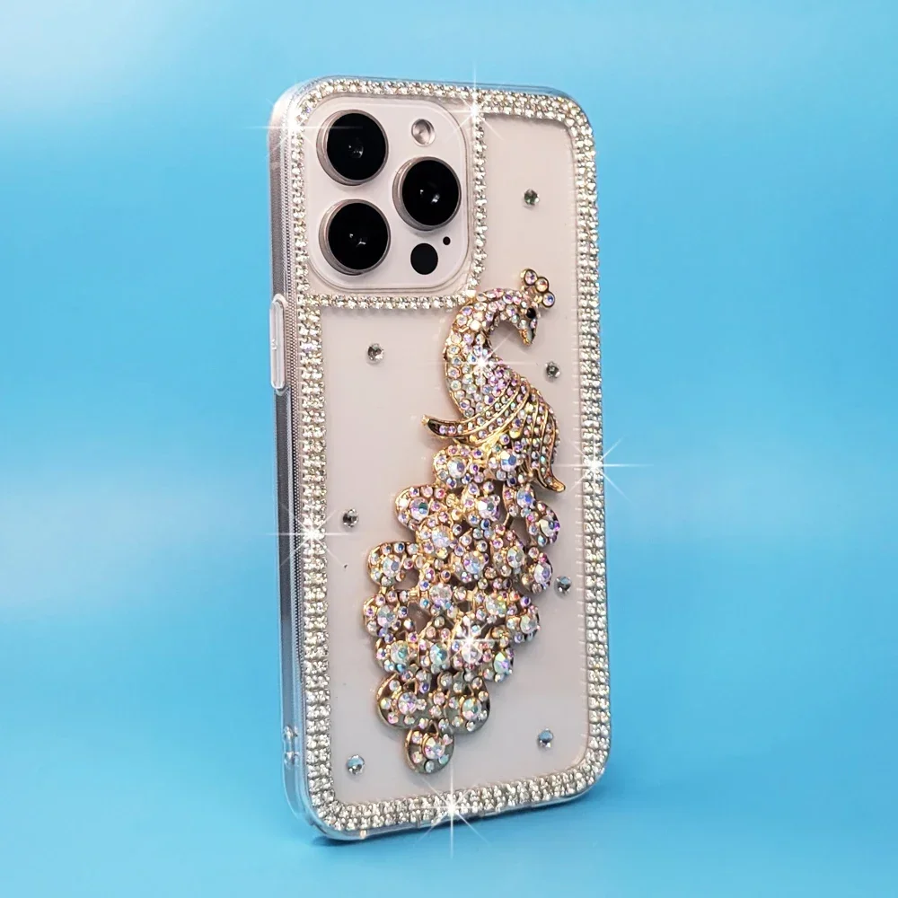 Rhinestone Cases for iPhone 15 Pro Max 14 13 Pro 12 11 Pro Max Xs Max XR 8 7 Plus SE 2020 2022 Case Diamond Phone Cover Sunjolly