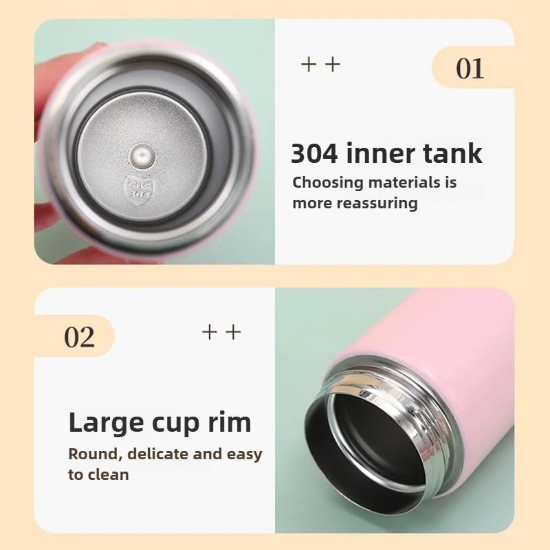 420ml Sailor Moon Thermal Water Bottle Digital Temperature Display Vacuum Flasks 304 Stainless Steel Insulated Cup Coffee Mug