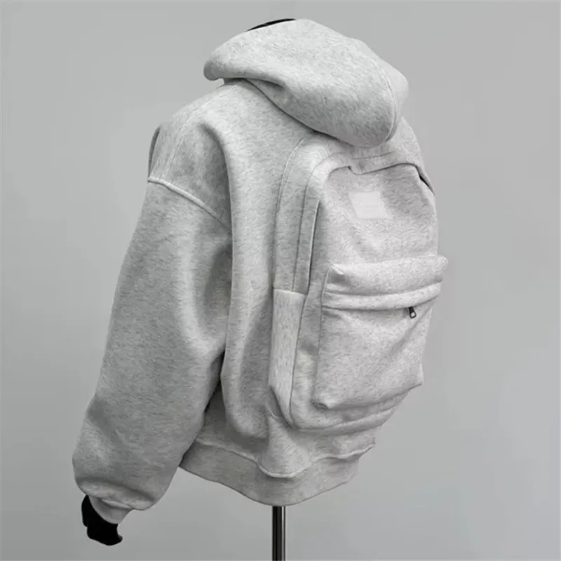 

Backpack Design Men Sweatshirt Spring Autumn Casual Male Hoodie Fashion Loose Hooded Sports Coats Men's Clothing Streetwear