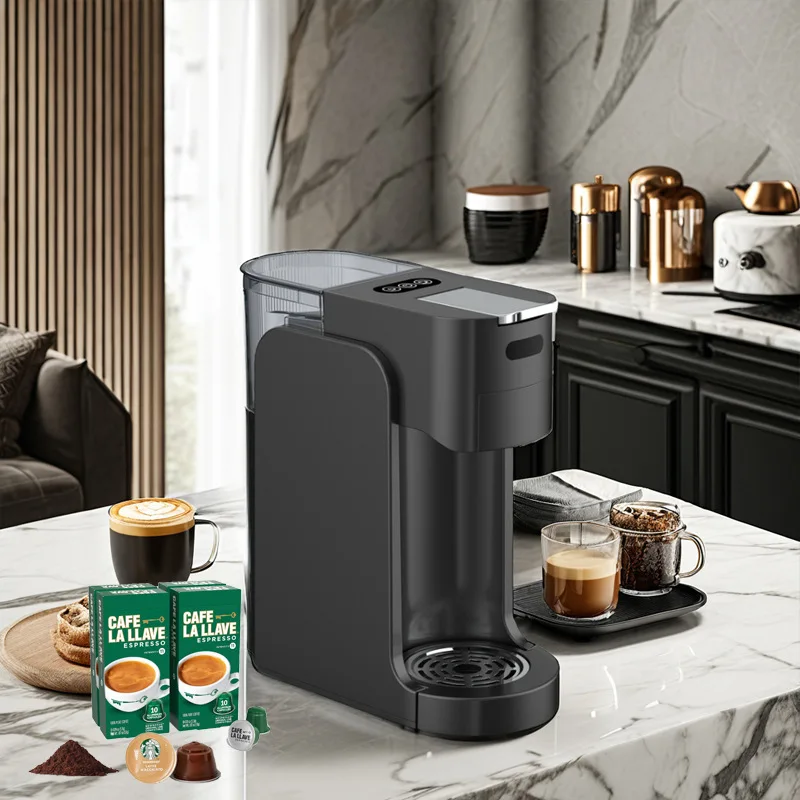 Household Fully Automatic Italian Coffee Machine 15Bar Pressure 5-10 Cups Multifunctional Espresso Maker FEIS YUE Black 1 Year
