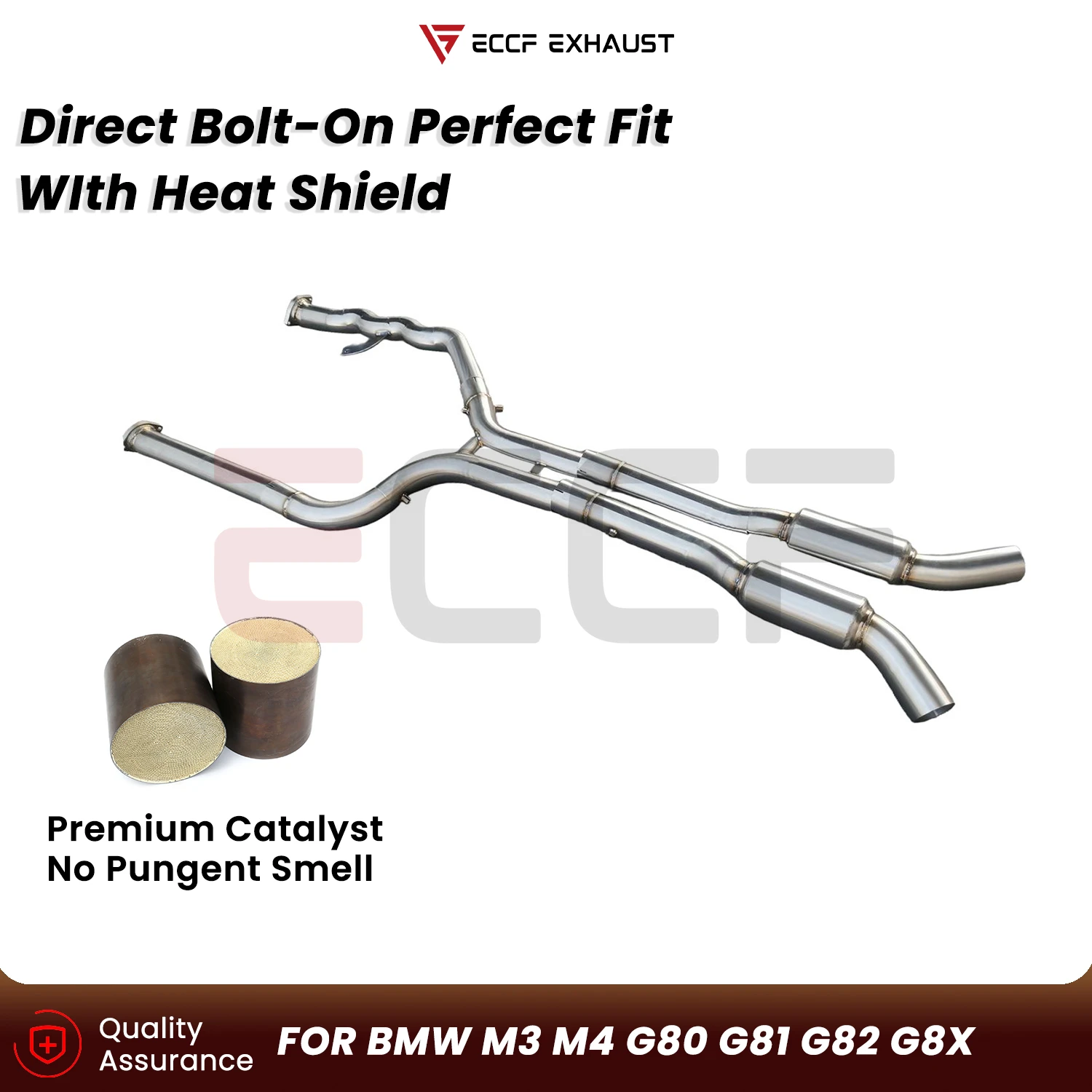

ECCF Sporty Stainless steel Equal length mid pipe For BMW M3 M4 G80 G81 G82 G8X Aggressive Sound Plug and Play