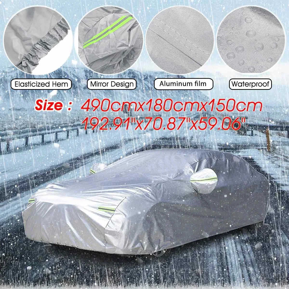 

Universal Full Car Cover Snow-proof Car Cover 2 Layers Thickened Ice Frost Protection Waterproof Dust-proof Auto Cover For Sedan