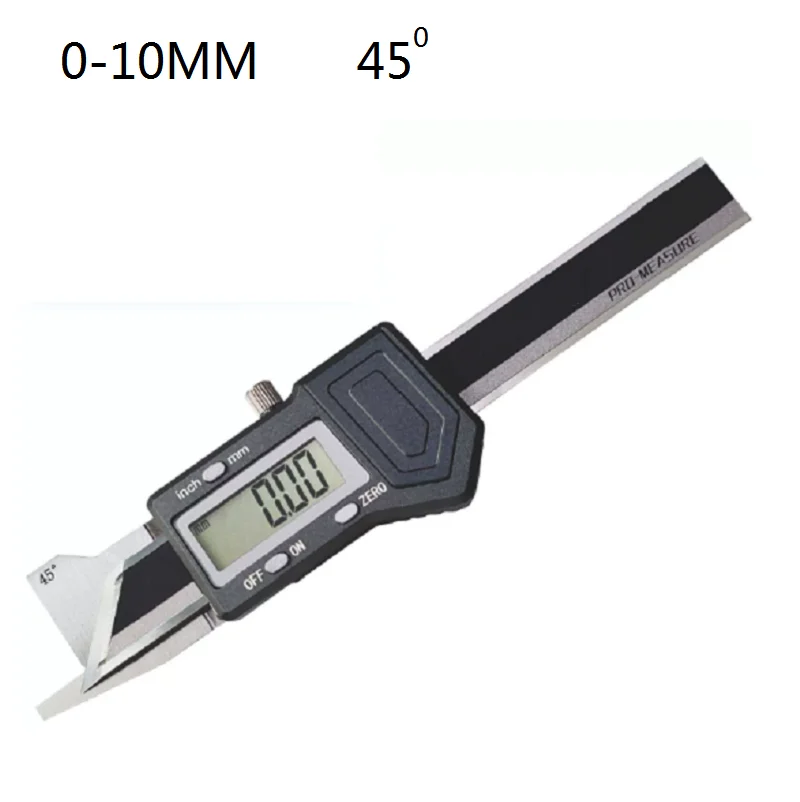 0-6MM-10MM Digital Angle Vernier Caliper Chamfer Gauge Ruler 15-60 degrees