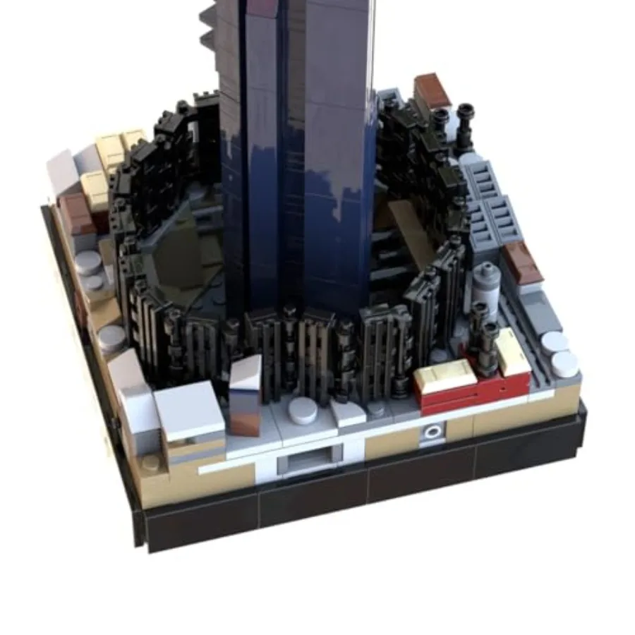 Moc future city 17 blocos de construção conjunto kit modelo de arquitetura avançada conjunto de blocos de construção de cena de rua projetado por rad0lf ótimo