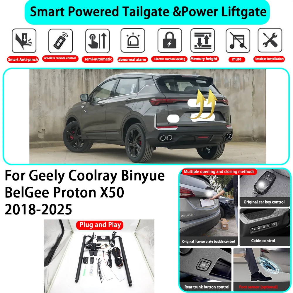 for Geely Coolray Binyue BelGee Proton X50 2018-2025 OEM Smart Automatic Powered Tailgate Electric Power Tailgate Lift Kit