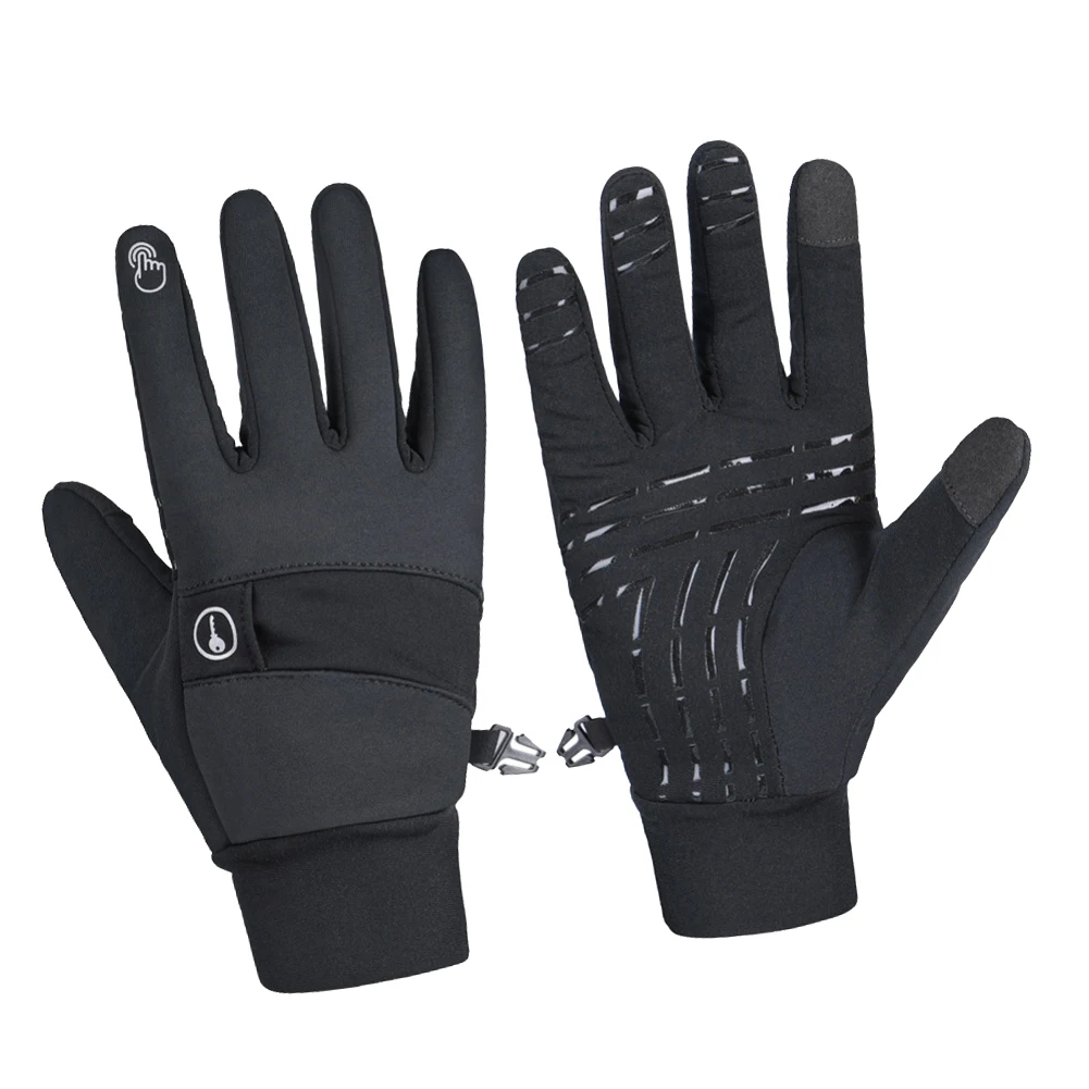 

Touchscreen winter outdoor gloves for cycling sports warm gloves for men women anti slip cushioning palm polyester