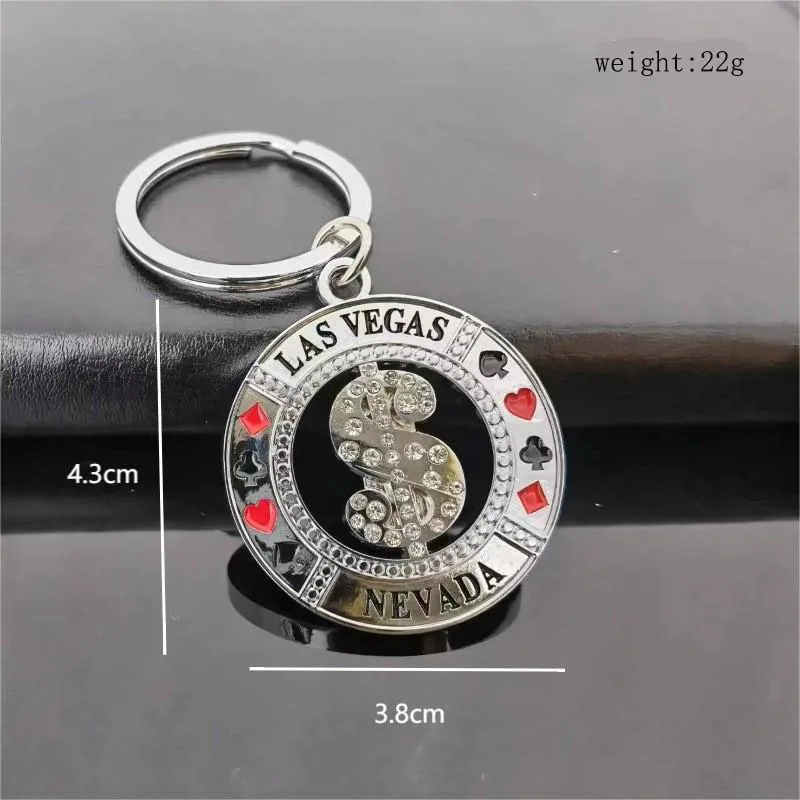 Las Vegas keychain for women key ring creative car key chain key holder portachiavi chaveiro llaveros hombre bag charm