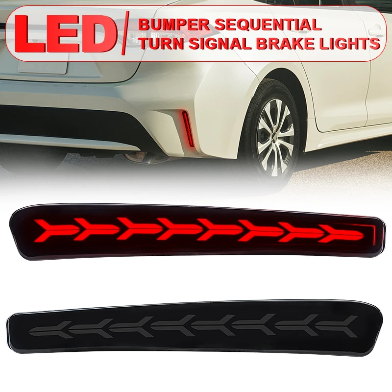 

Светодиодный отражатель заднего бампера, задний фонарь, последовательный указатель поворота, стоп-сигнал, противотуманный фонарь для Toyota Corolla Sedan 2020 2021