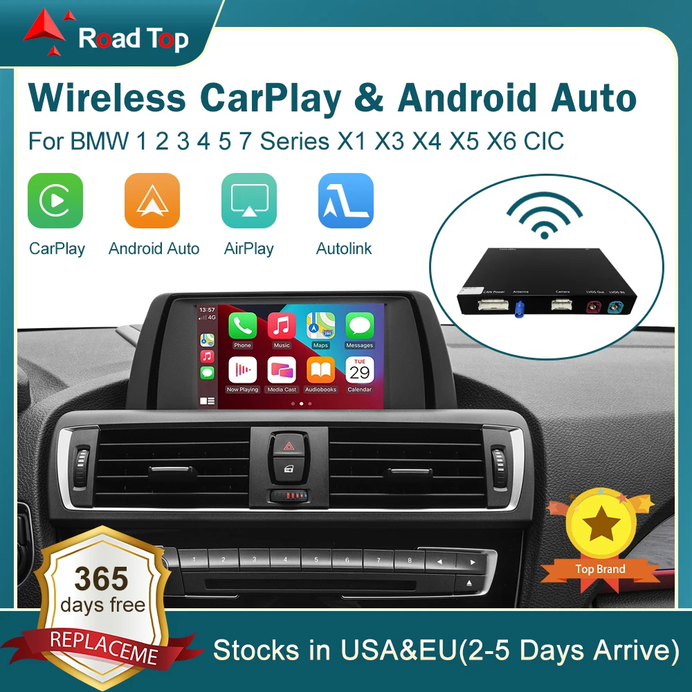 Wireless CarPlay for BMW CIC System 1 2 3 4 5 7 Series X1 X3 X4 X5 X6 E81 E82 E90 E93 F10 F11 F07 GT F01 F02 E84 F25 F26 E70 E71