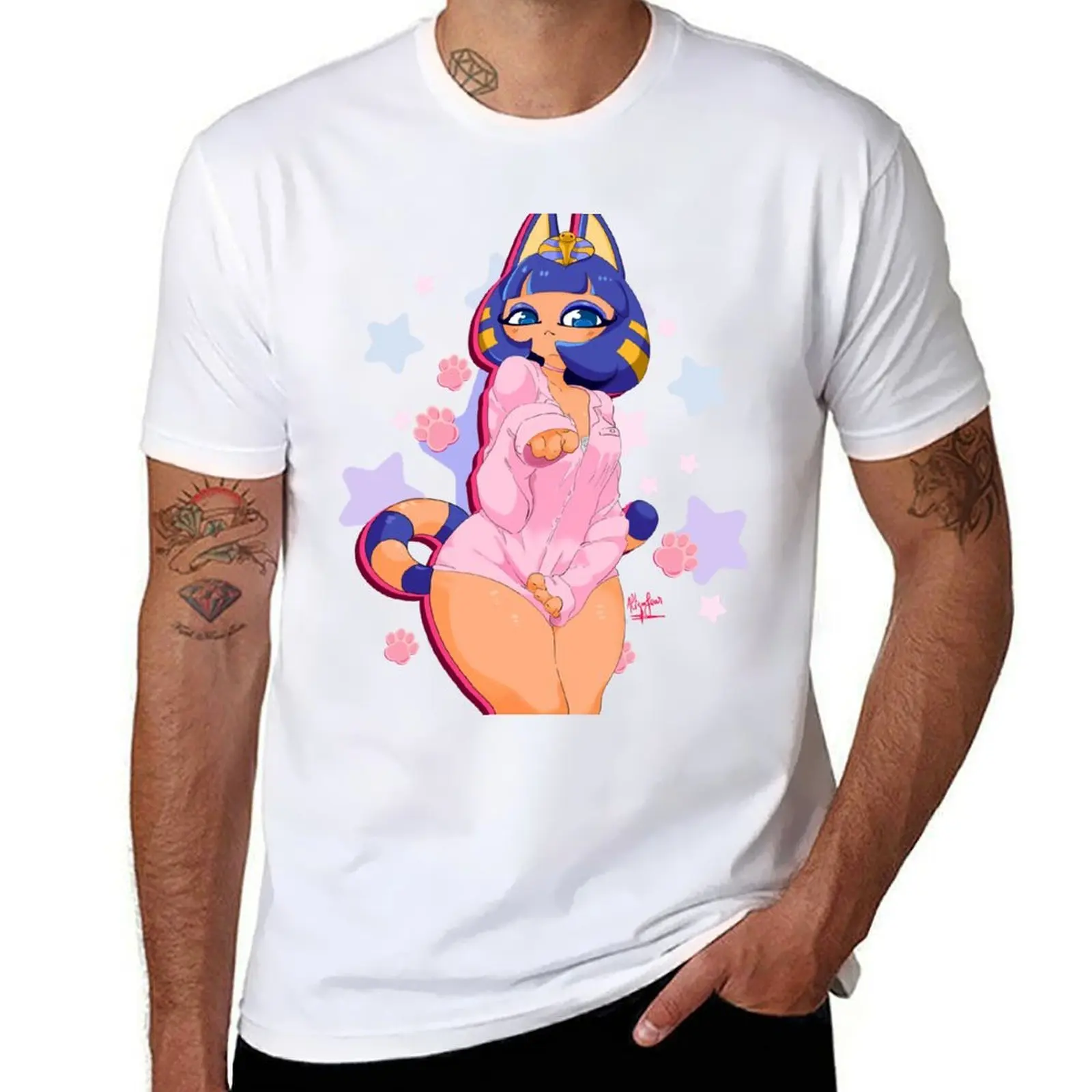 

ankha T-Shirt cotton t shirt man t shirts for man graphic tees T-Shirt