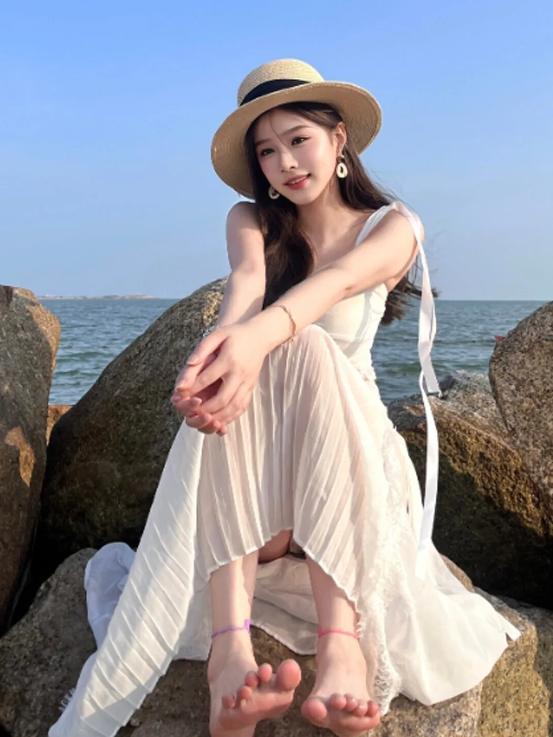 

Beach Vacation Style Halter Top Skirt Set Youthful Complete Outfit 2026 Summer Season Comfortable Sexy Fit Print Casual Wear