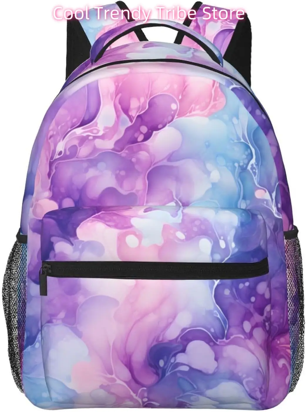 

laptop bag back to school Blue Purple Watercolor Print Lightweight Laptop Backpack Lightweight Multipurpose Travel Casual Daypac