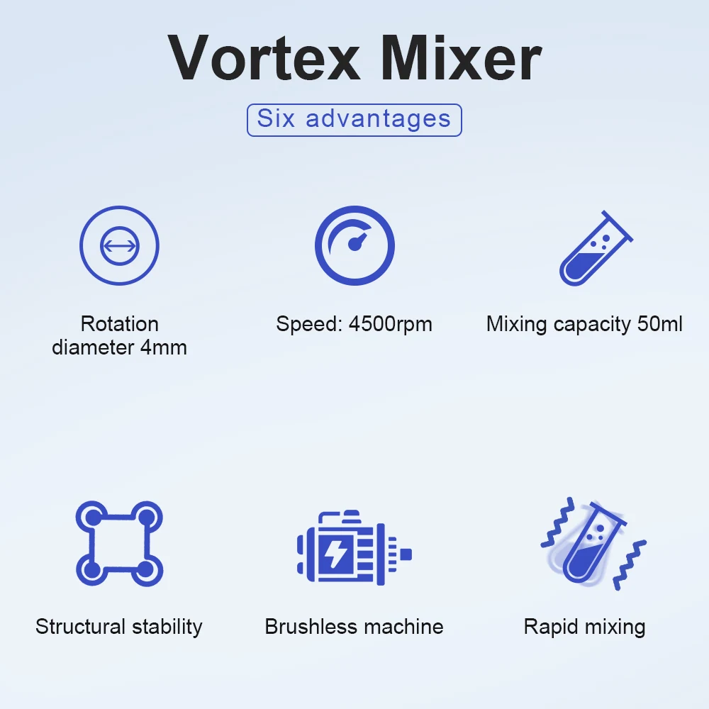 Mini Vortex Mixer Lab Equipment Shaker Lab Tattoo Ink Mixer Electric Shaker Liquid Vortex Mixing Paint Shaker Machine 50ml