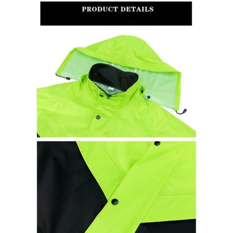 Premium Raincoat Waterproof Jacket Motorcycle Raincoat Breathable Reflective Raincoat Set