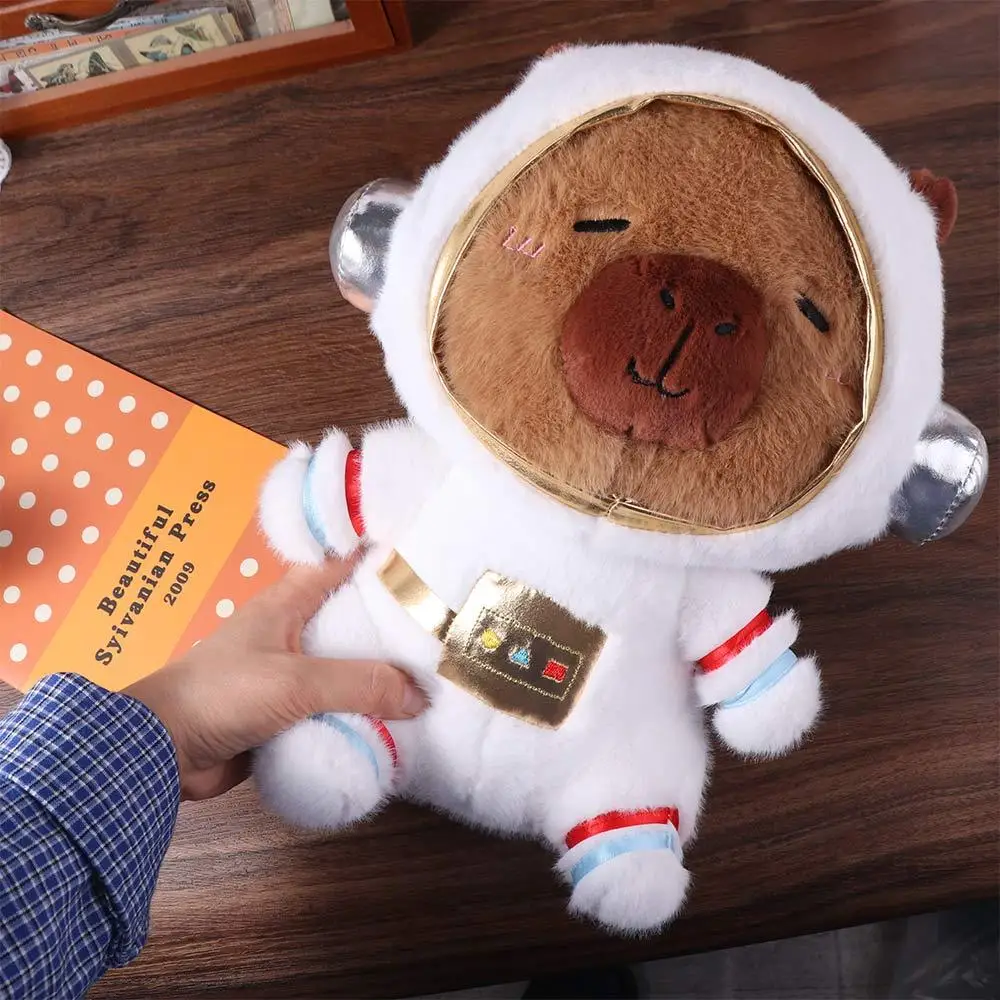 

Creative Astronaut Capybara Detachable Hat Cartoon Capybara Simulation Fluffy Capibara Fluffty Home Decor