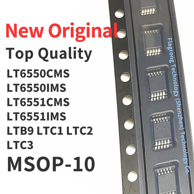 

(1 Piece) LT6550CMS LT6550IMS LT6551CMS LT6551IMS MSOP-10 LTB9 LTC1 LTC2 LTC3 New Original Chip