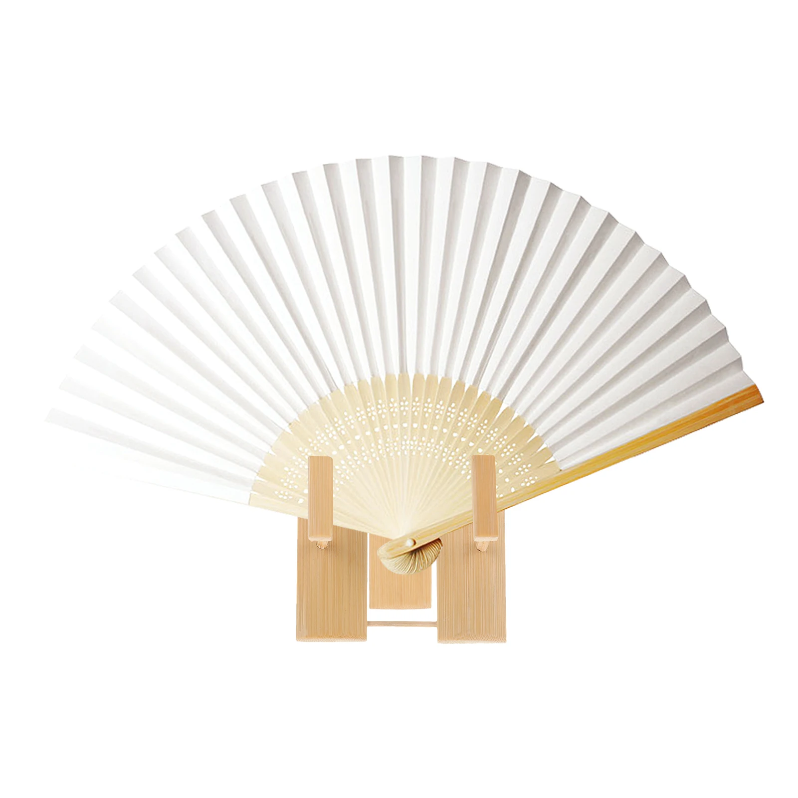 

1Pcs Japanese Fan Holder Wooden Stand Smooth Surface Fan Display Rack for Home Office Bedroom Decor Home Decor