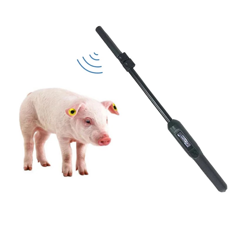 

Pig farm breeder RFID HDX FDX-B ear tag 134.2Khz animal ID scanner handheld stick reader wand BT 4.0 longer adjustable antenna