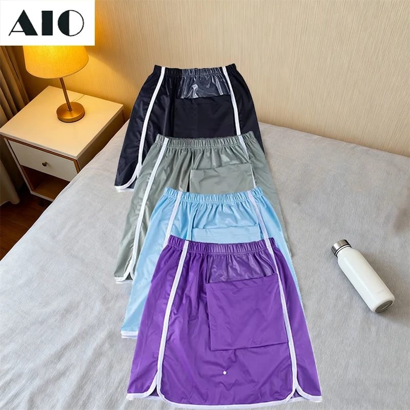 وسادة العناية بالسرير AIO مقاومة للماء وقابلة للغسل ويمكن ارتداؤها (قطعة واحدة) - سروال تنورة حفاضات صيفي للبالغين بطبقة واحدة