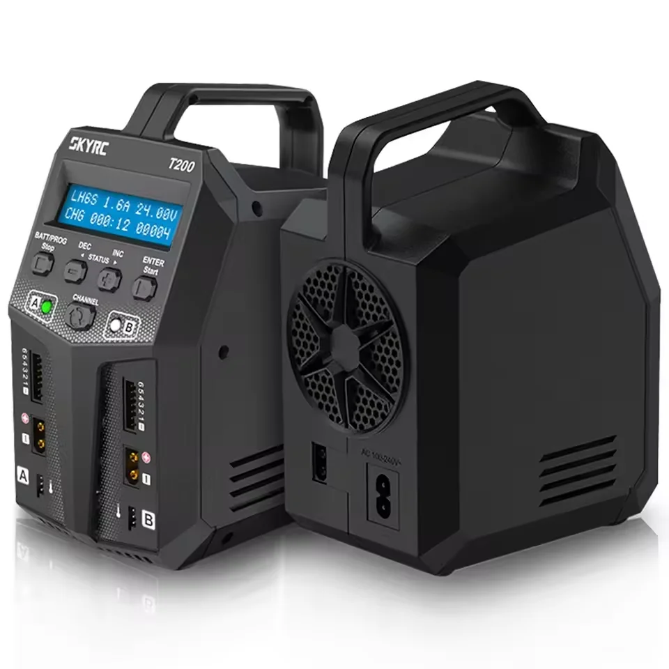 SKYRC T200 modello di aereo modello di auto batteria al litio caricatore bilanciato intelligente doppio dispositivo di ricarica e scarica 100W12A