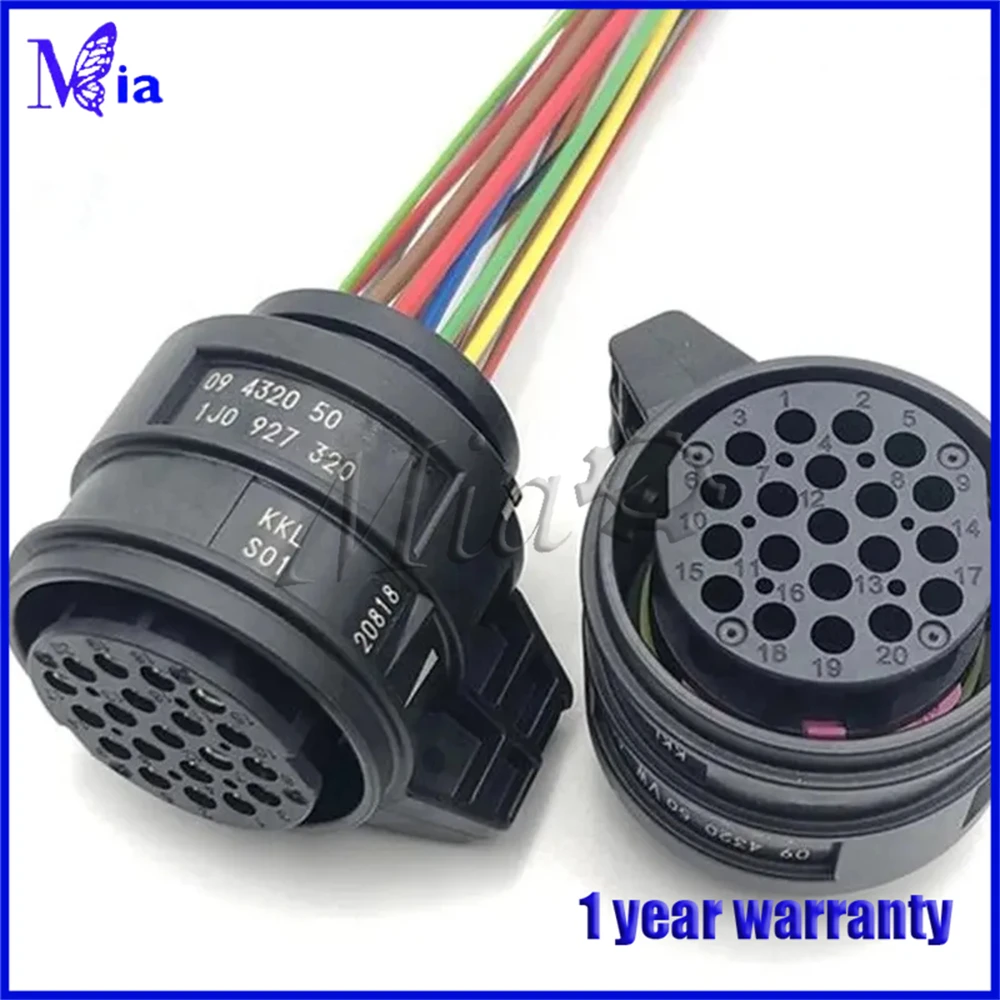 New DQ250 DSG 02E Transmission TCU TCM Harness Connector 20 Pin Plug 1J0927320 for Skoda Mustang 5L