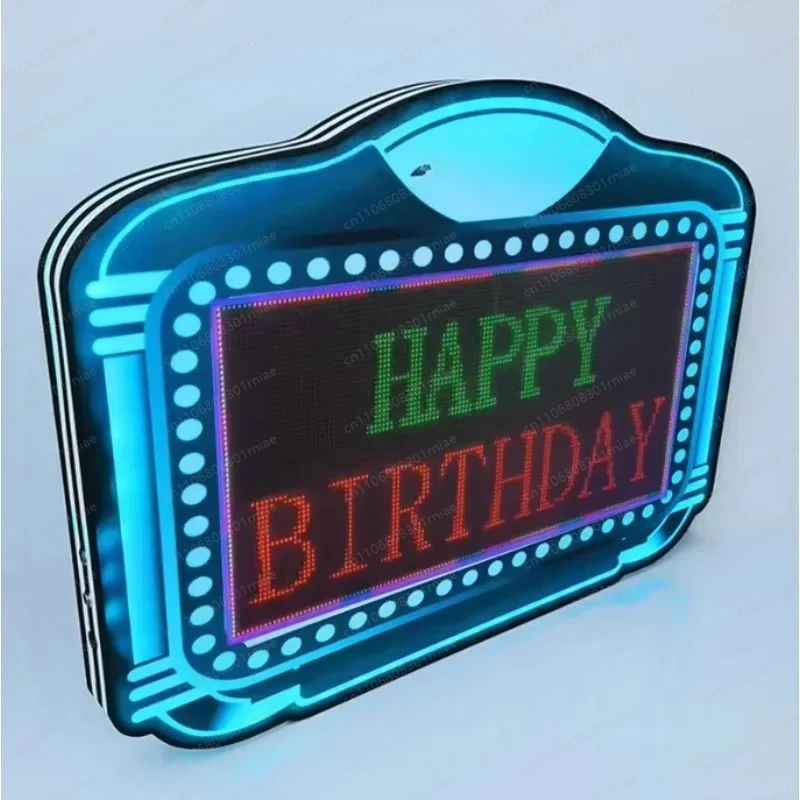 High Quality Customized Logo  Letter Board Marquee Night Club Bottle Presenter with Metal Frame Digital Message Sign