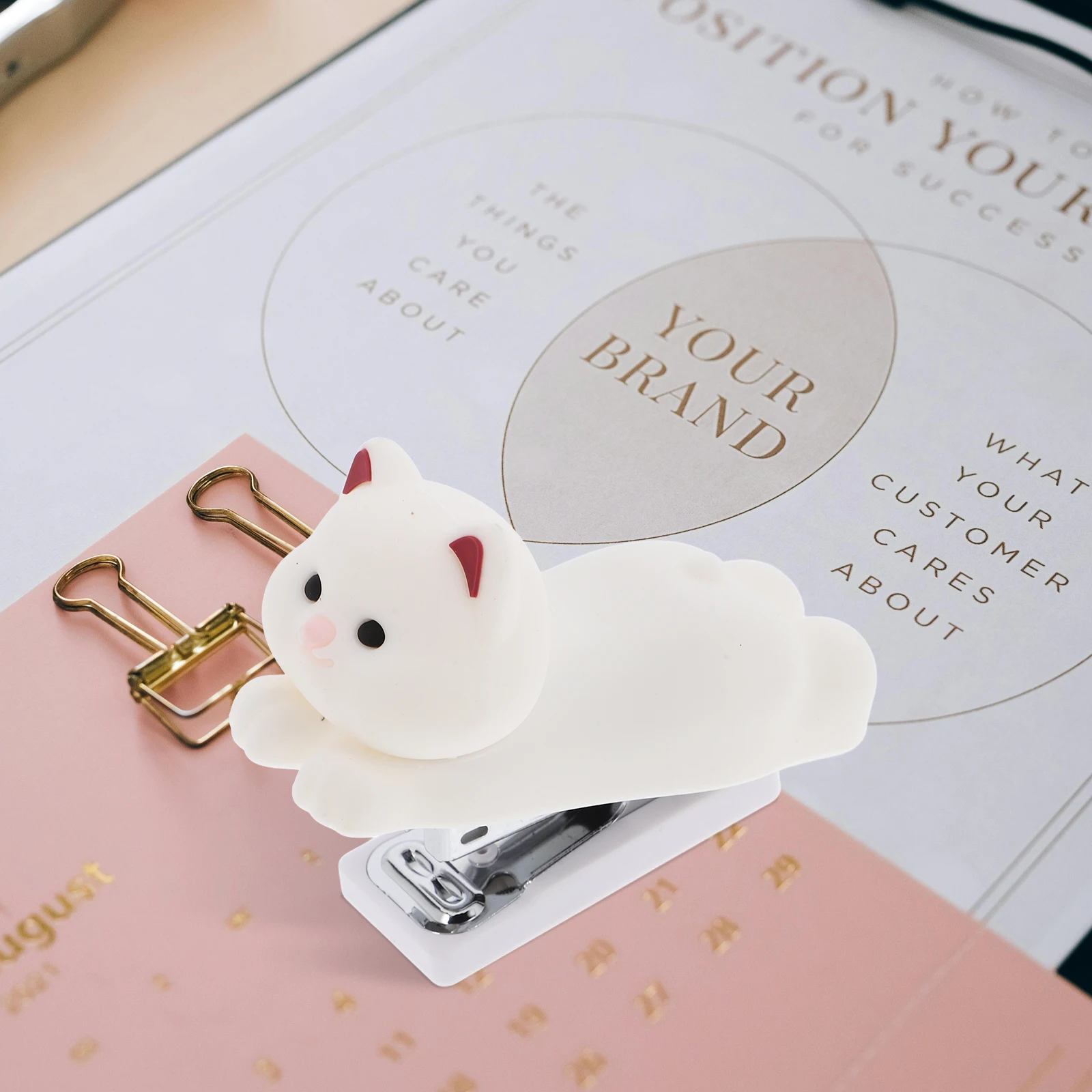 

Cute Dog Design Silicone Portable Mini Animal Desktop Soft Pvc Kids Students Novelty Office School Stationery Decorative Stapler