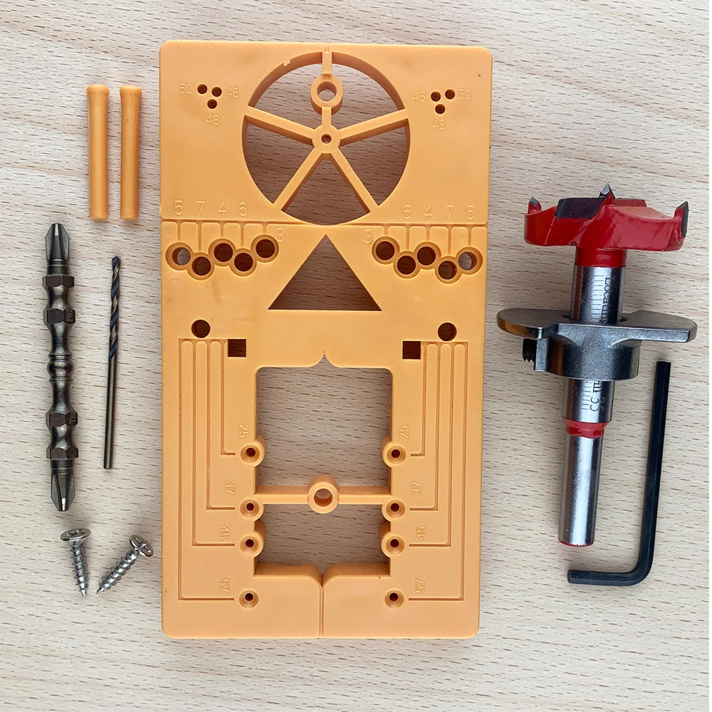 NEW design Concealed Hinge Jig kit Woodworking Tools suitable for Face Frame Cabinet Cupboard Door Hinges Installation