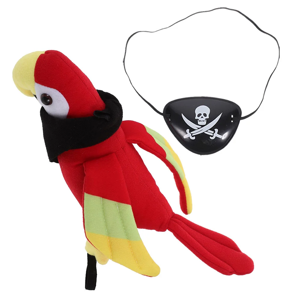 Pirate Role Play Artificial Parrot Models Costume Toy Plush Bird On Shoulder Pp Cotton