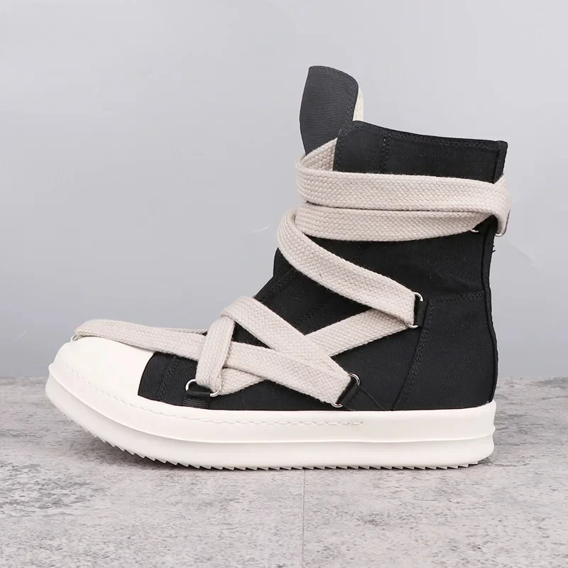 Rick vintage inverno luxo chelsea botas homens pentagrama rendas sapatos casuais masculinos botas de tornozelo de alta qualidade sapatos vulcanizados