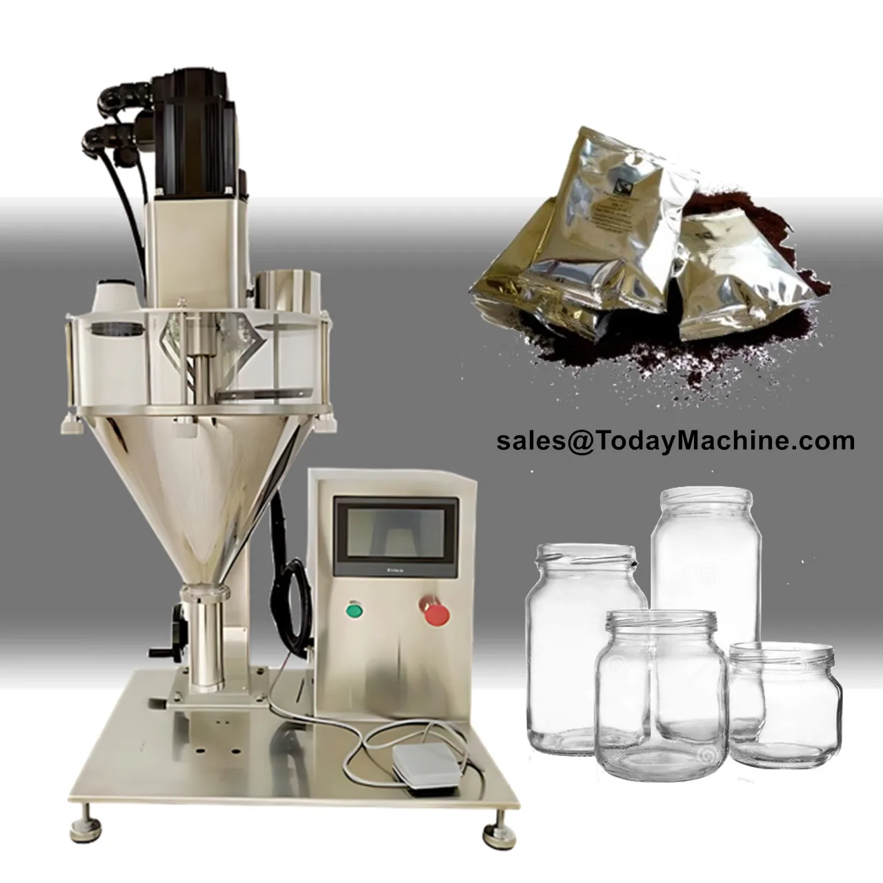 Semi Automatic Auger Powder Filling Machine For Seasoning Spice