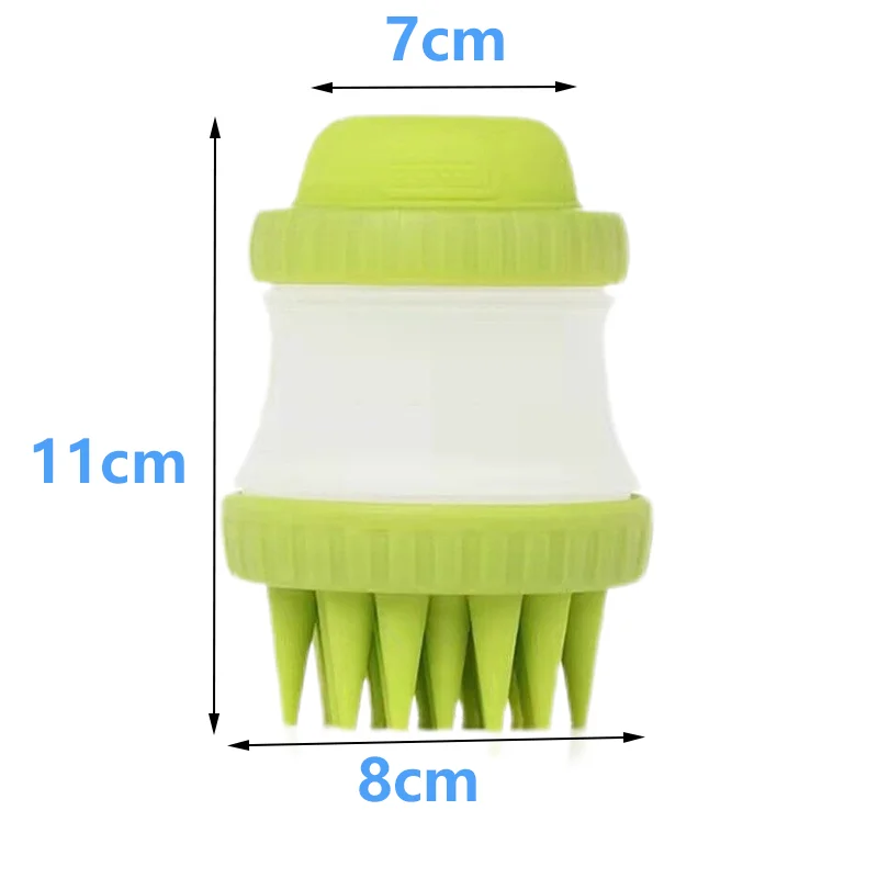 Soft Silicone Dog Brush Pet Shampoo Massager Bath Brush Bathroom Puppycat Washing Massage Dispenser Grooming Shower Brush