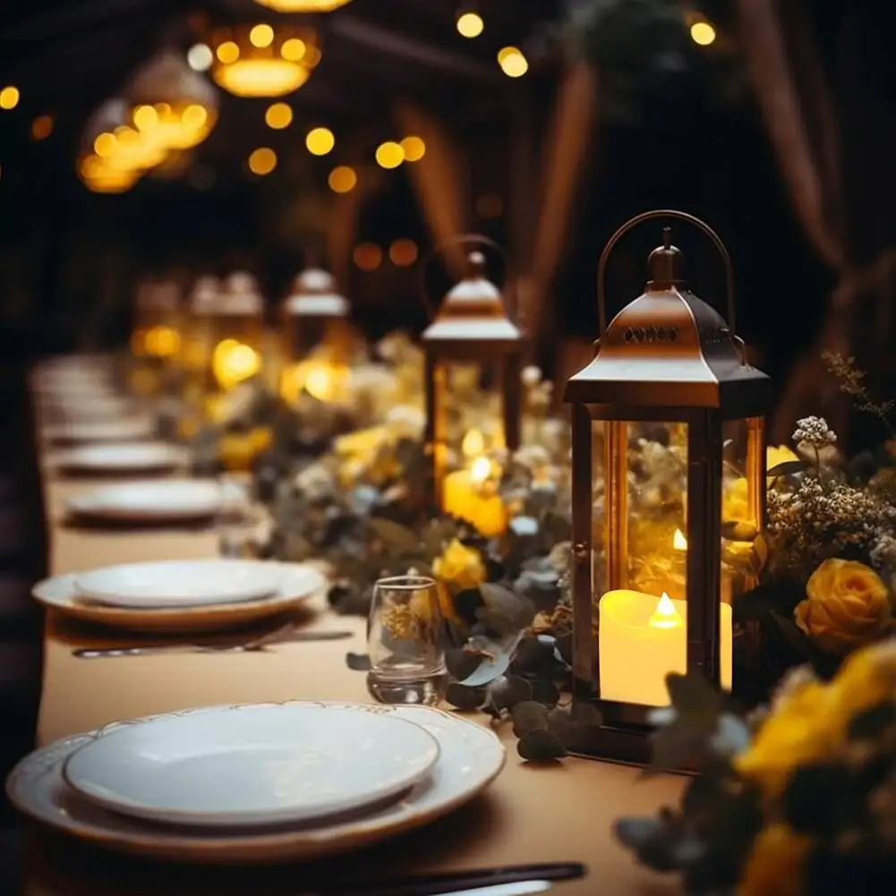 24/48 قطعة عن بعد عديمة اللهب الخفقان LED شمعة بطارية تعمل الإبداعية Ing Led شموع إضاءة الزفاف عيد الميلاد ديكور للطاولات