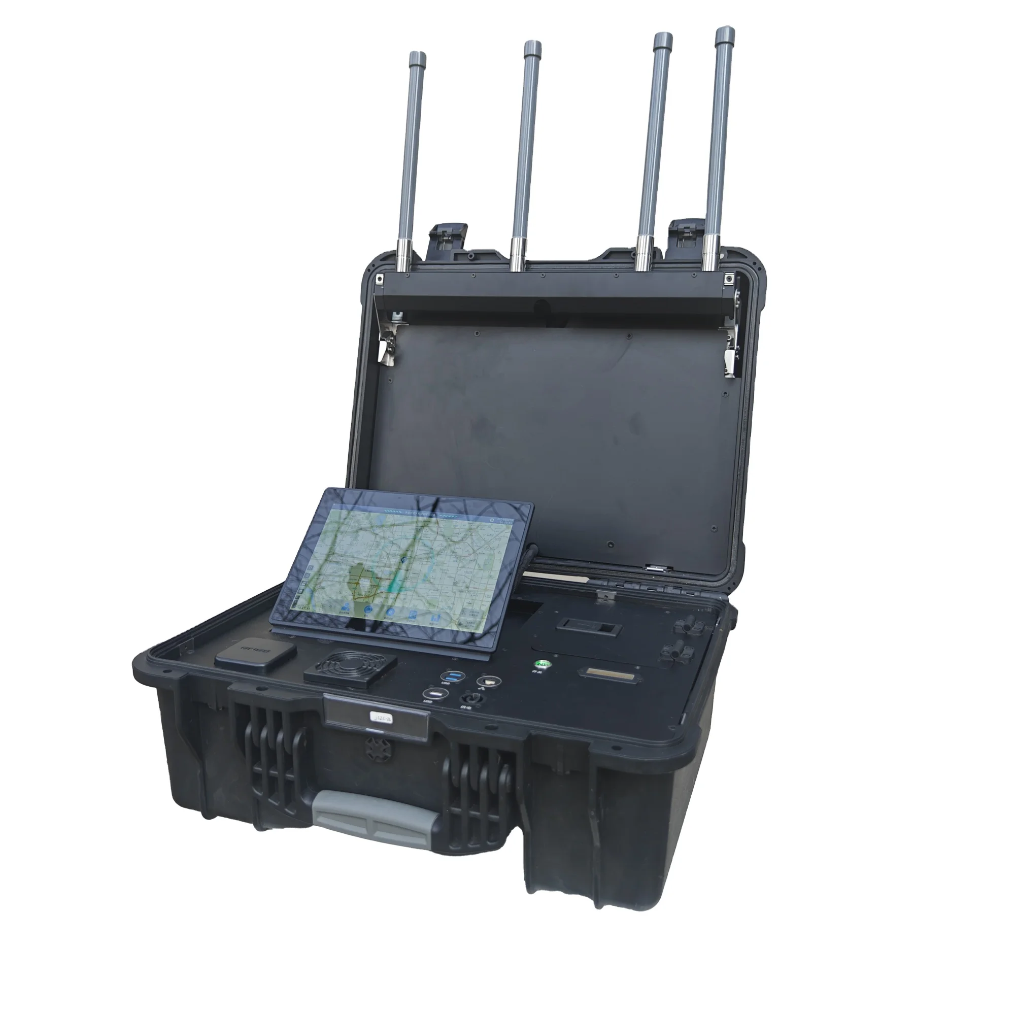 1-5km portable equipment anti drone defense for Drone position system in all common frequency bands