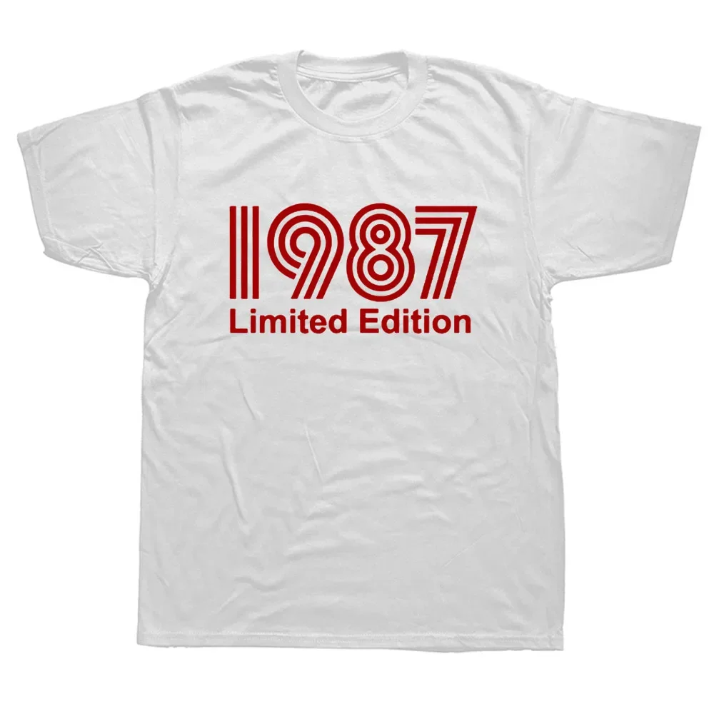 Limited Edition 1987 Funny Graphic T-Shirt Mens Summer Style Fashion Short Sleeves Streetwear Made In 1987 T Shirts