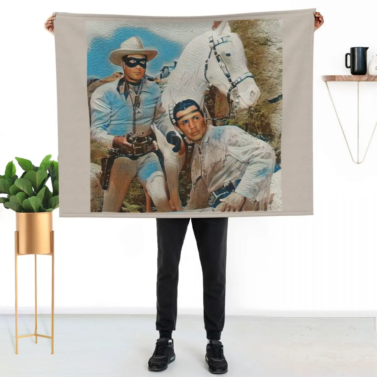 

The Lone Ranger - Swirl Throw Blanket Air Conditioner Soft Blanket for Office Home