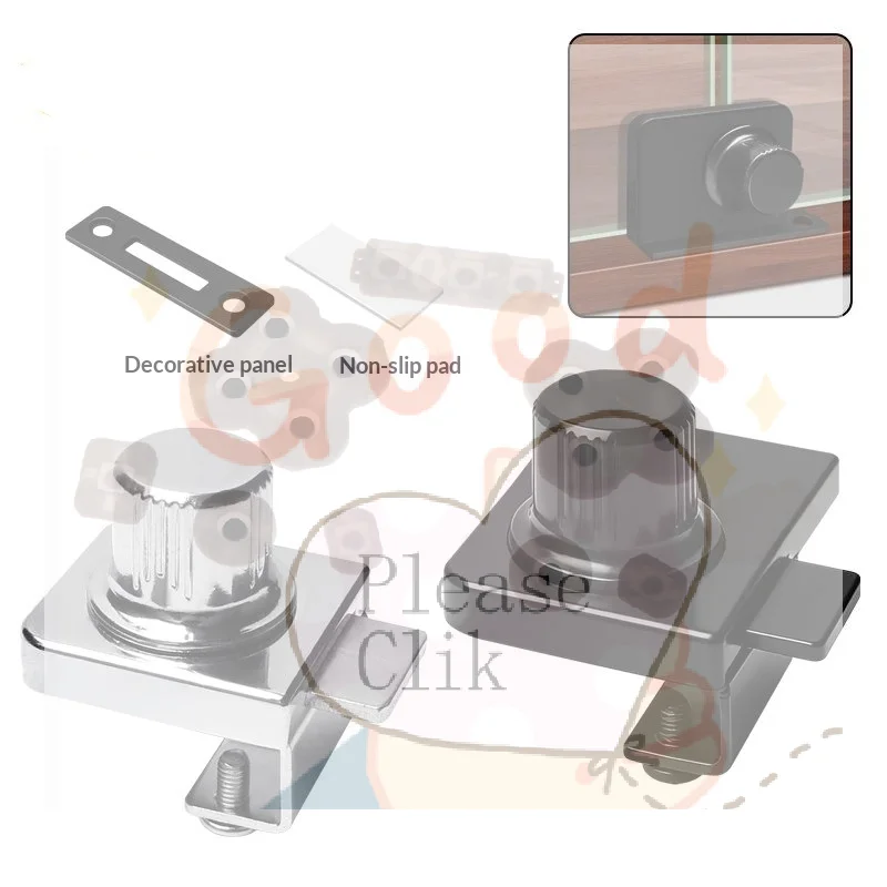 【HG】No Drill Glass Cabinet Lock With Anti Theft Design Easy Install Perfect For Home Display Cabinets Showcases
