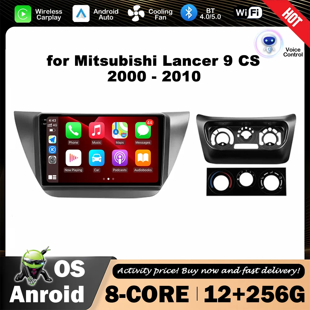 

for Mitsubishi Lancer 9 CS 2000 - 2010 Car Audio Multimedia 9 inch Intelligent System Android Auto GPS Navigation WiFi Bluetooth