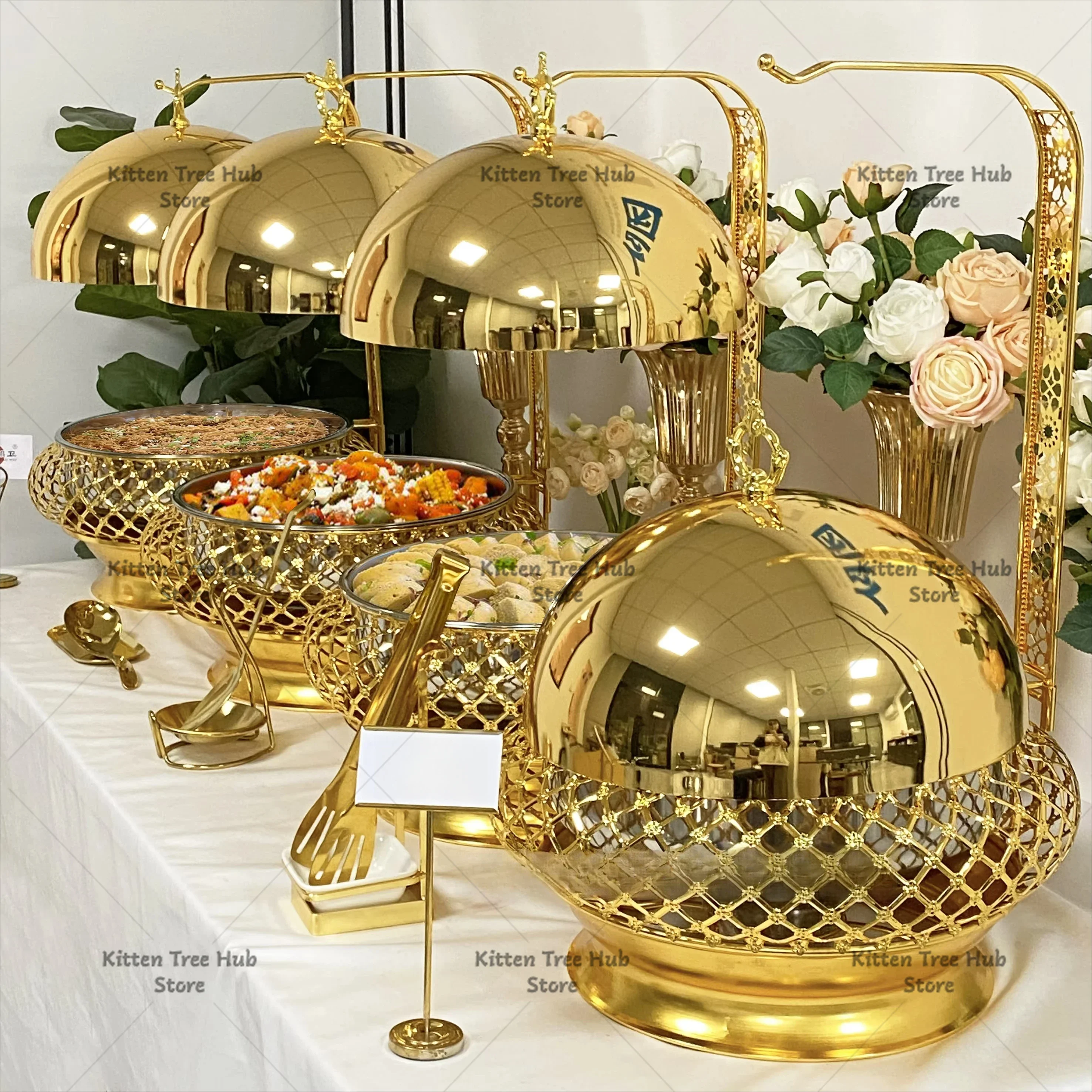 buffet warmer catering stainless steel hanging hot pot factory Wedding party luxury supply hot pot