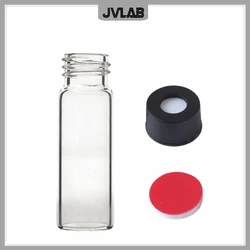 Chromatography Vial 4ml W/ Black Open-topped Cap 13mm Automatic Parse Sample Bottle Laboratory Clear Vial 4 mL 100 / PK