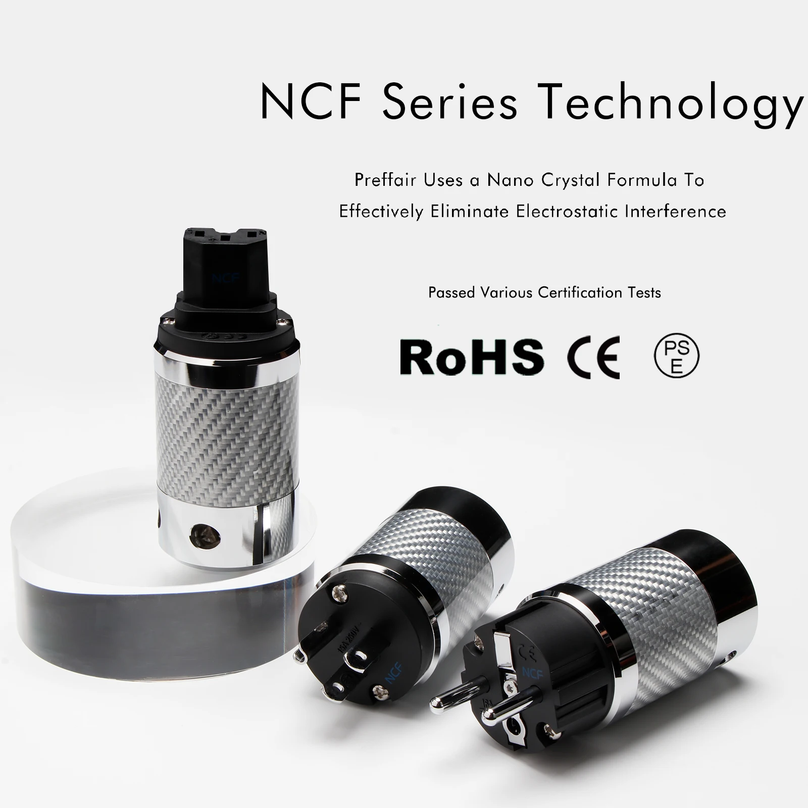 Hi-End US/EU Power Plug IEC320 Audio Connector Rhodium Plated AC Power Cord Plugs For Audiophile DIY Mains Cable