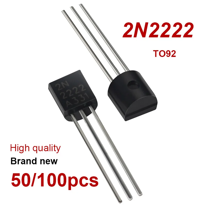 トランジスタ電子キット、2n2222、to92、npn、30v、800maクローン、50個、100個