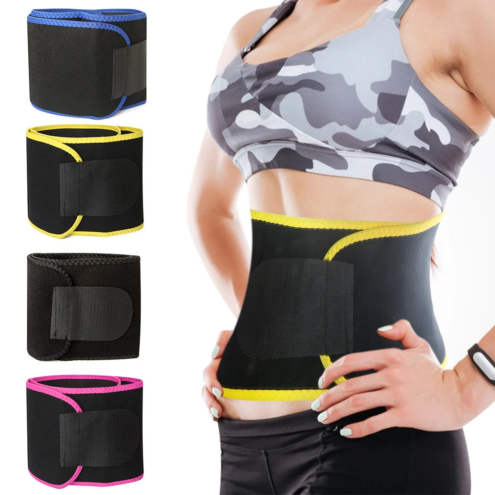 Entrenador de cintura de neopreno, corsé moldeador de cuerpo, cinturón adelgazante de barriga, soporte de cintura para Fitness, cinturón de sudor para gimnasio, cinturón Lumbar para la espalda