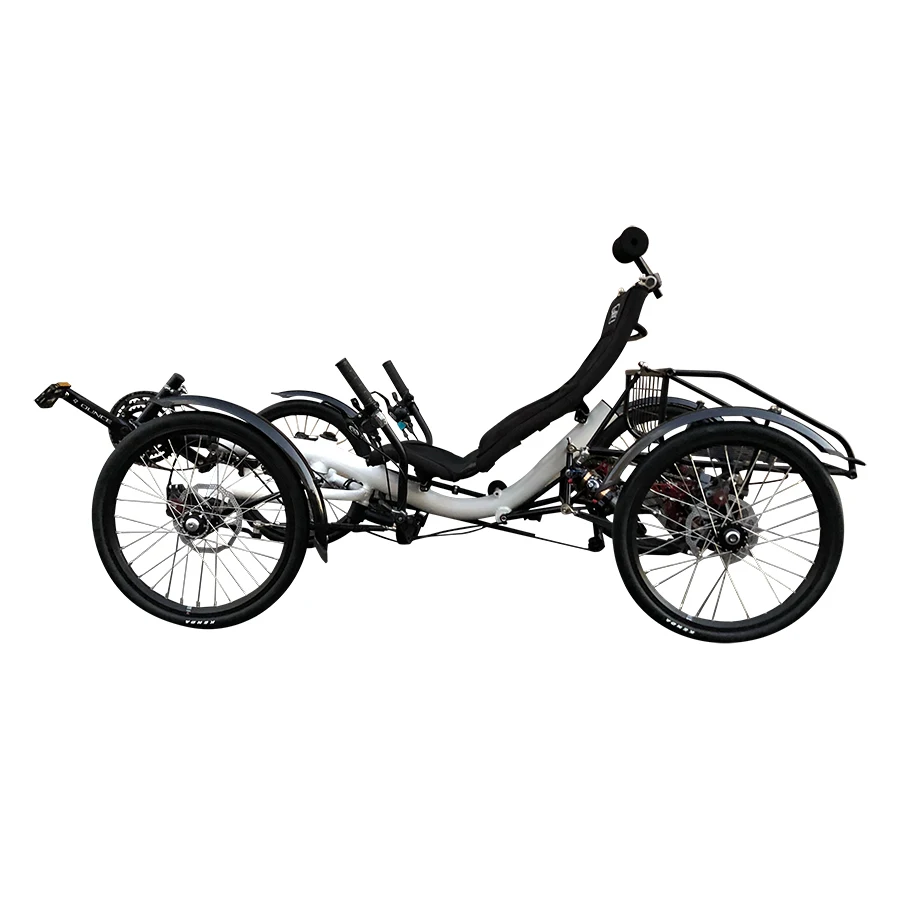 Comfortable Long-Distance Traveling  Electric Bafang 500W Motor Touring Recumbent Quad Bicycle