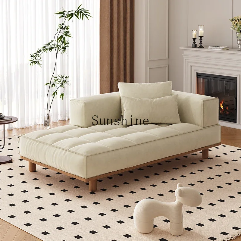 

Italian puff chaise longue living room bedroom solid wood high sofa chair