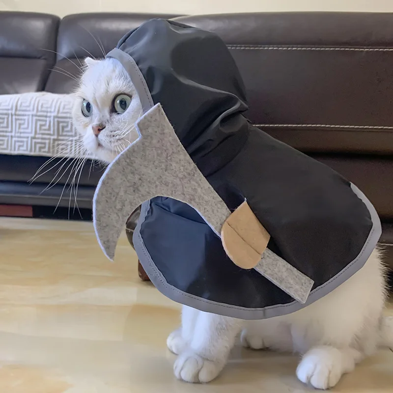 

Halloween Cat Clothes Transformation Costume Cat Death Cloak Cape Pet Transformation Party Cute Costume